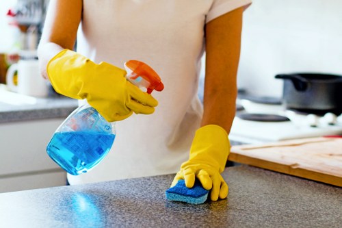 High-touch surface cleaning in a modern office