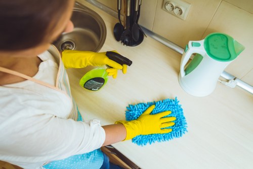 Inspection of carpet cleaning results during complaint assessment