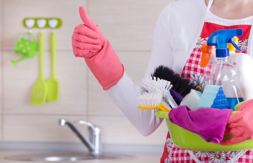 Use of protective equipment during professional carpet cleaning